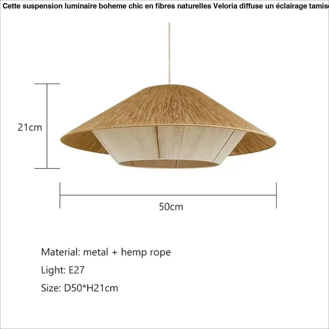 Suspension luminaire naturelle beige élégant design