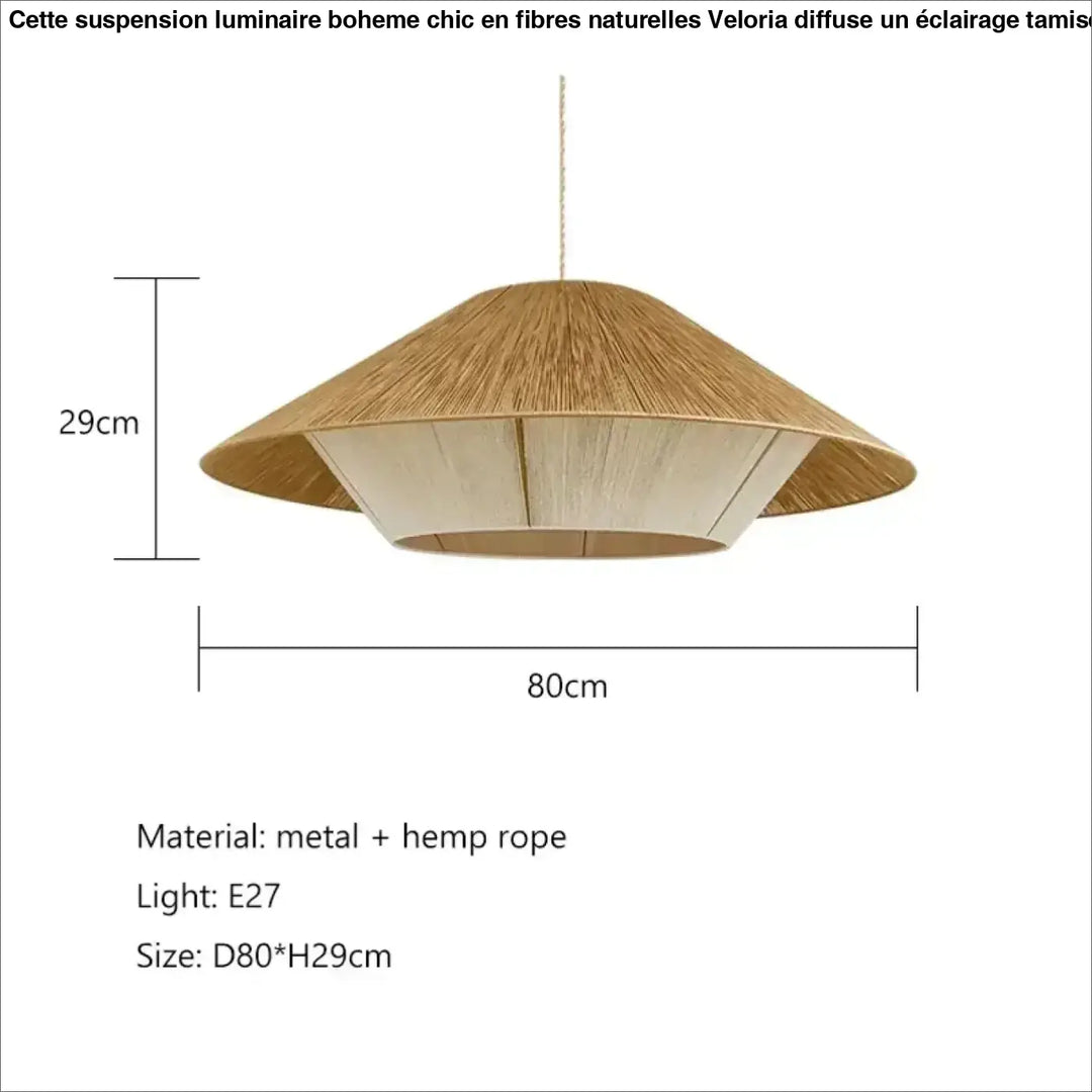 Suspension luminaire naturelle beige élégant design
