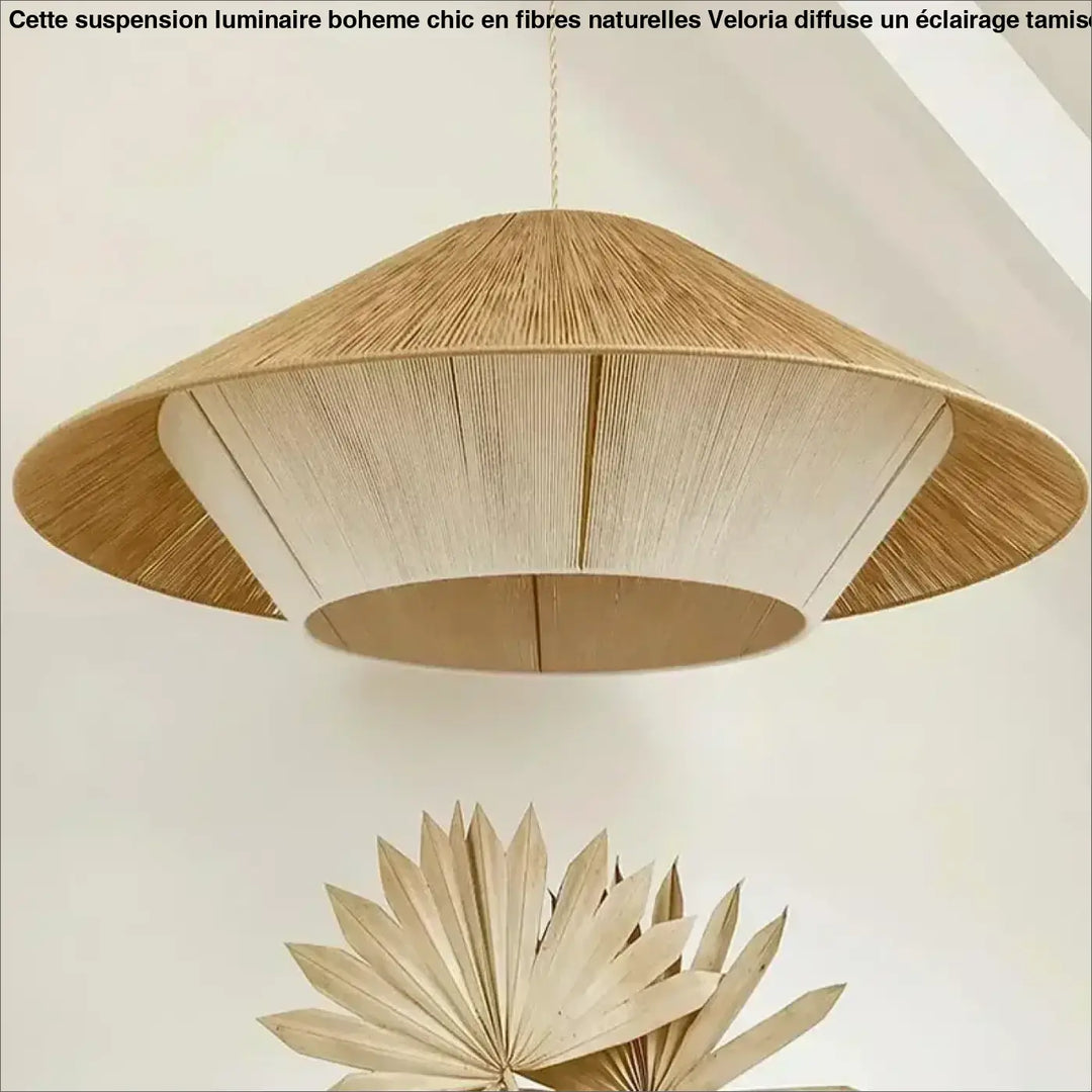 Suspension luminaire naturelle beige élégant design