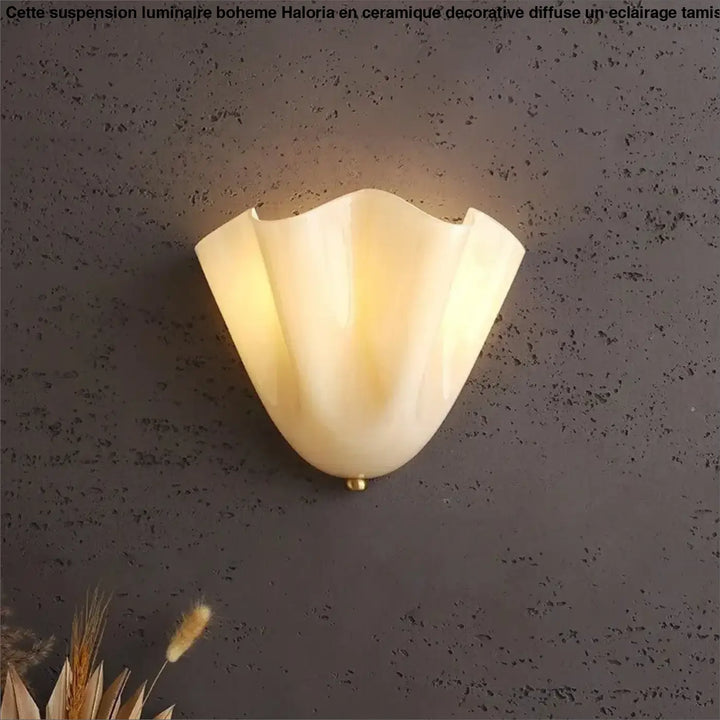 Applique murale en verre en forme de coquille chic au style élégant