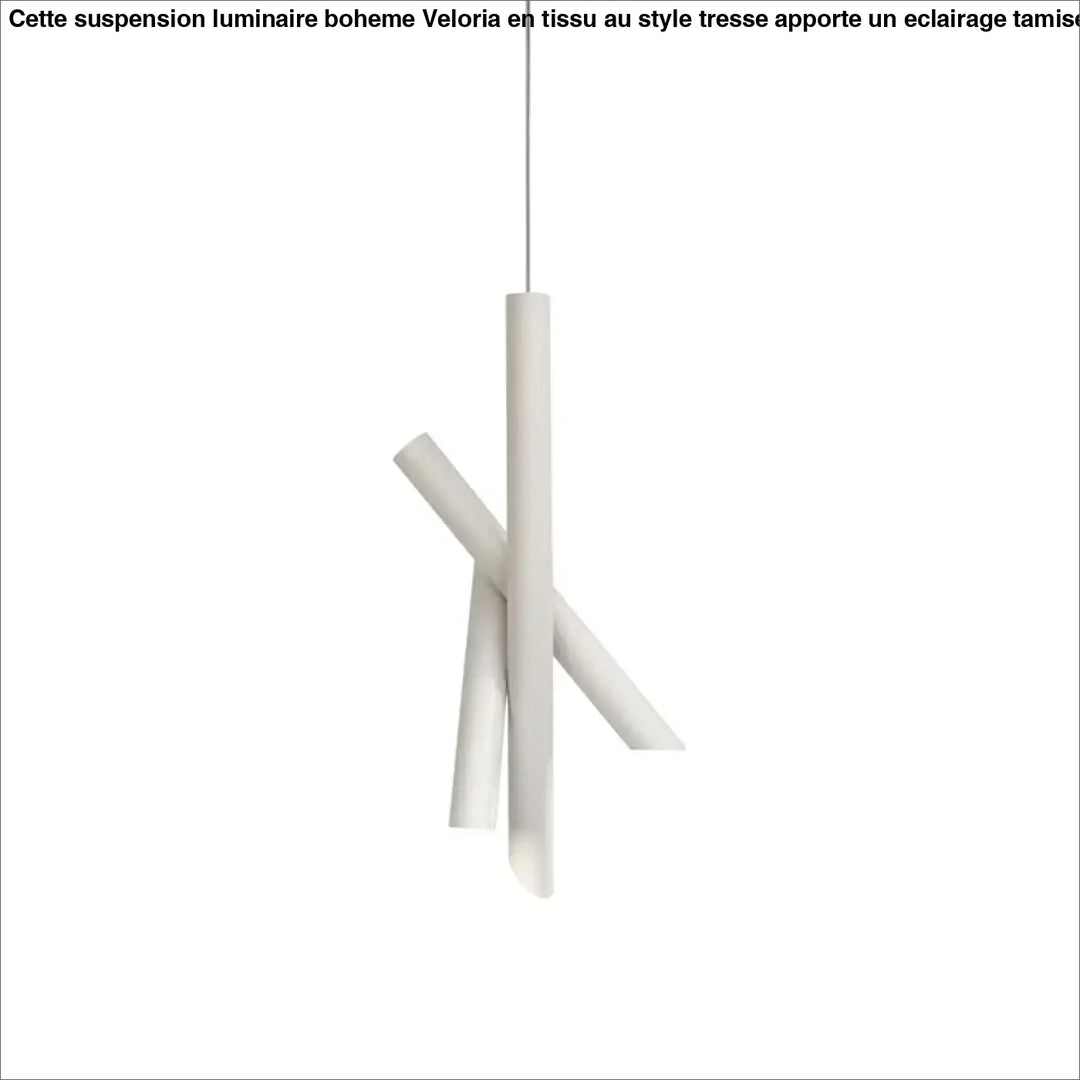 Suspension luminaire konoto blanc minimaliste avec tubes croisés en forme cylindrique pour éclairage intérieur design
