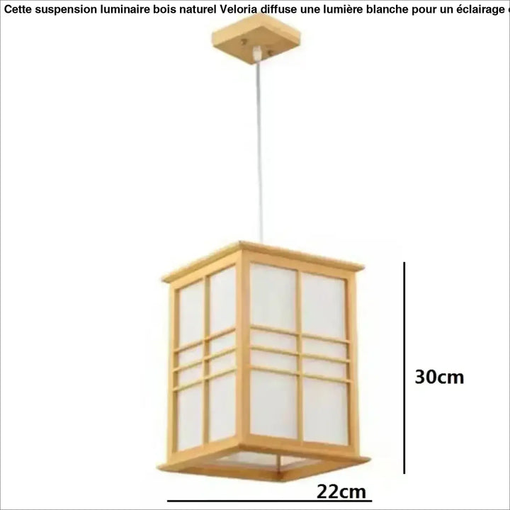 Suspension design en bois pour intérieur zen élégante