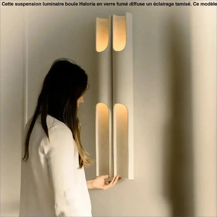 Applique murale led dorée style minimaliste beige élégant