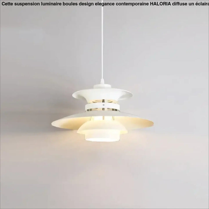 Suspension luminaire stratis blanc à étages avec design moderne minimaliste et abat-jours en verre dépoli