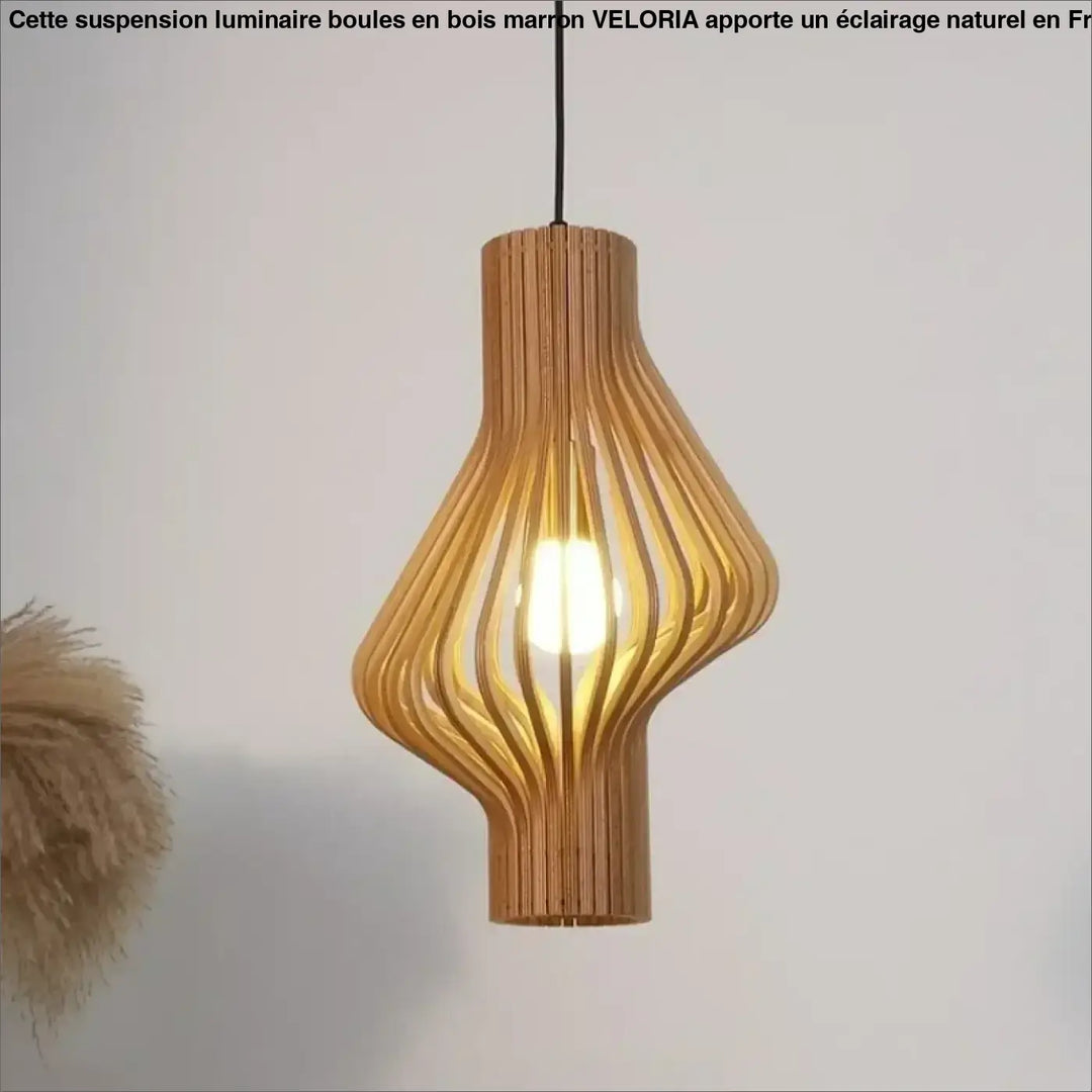 Suspension Luminaire Bois Tressé Moderne Style Contemporain

