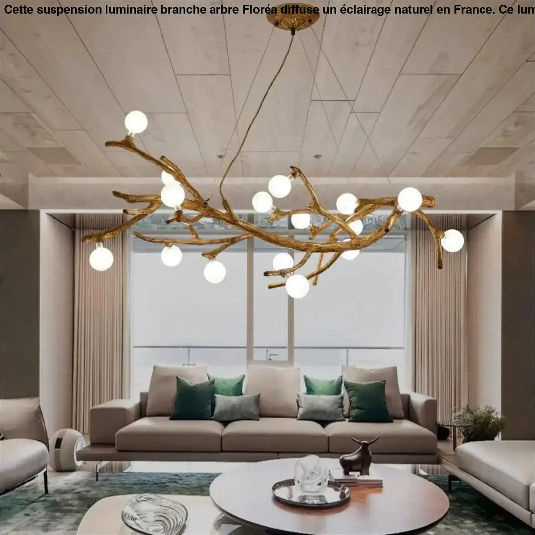 Suspension Luminaire Branche d’Arbre Design Naturel