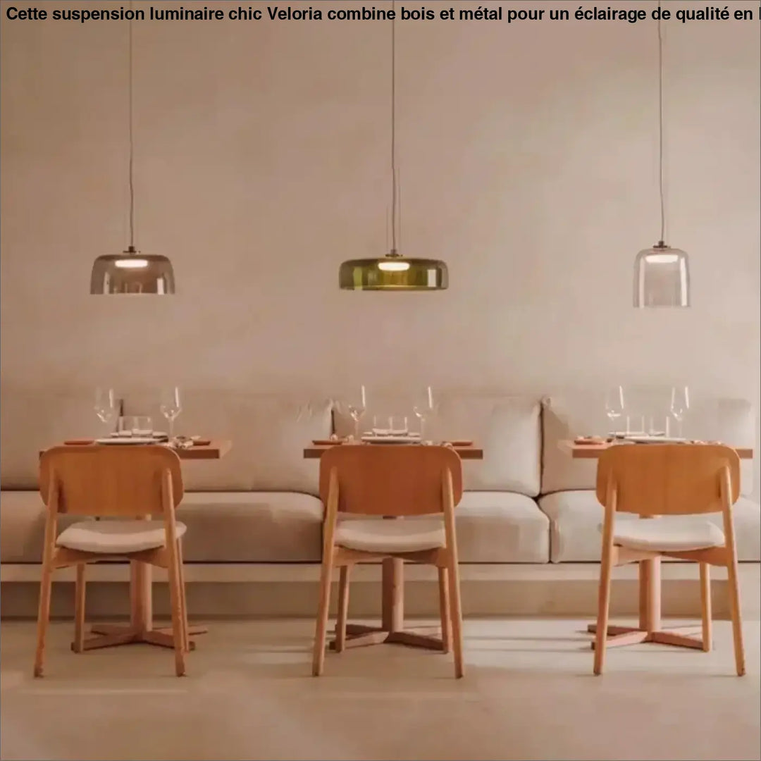 Suspension luminaire led orange éclatante design élégant