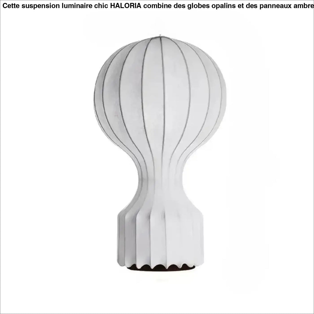 Lampe de table Lanna en papier blanc nervuré de style lanterne avec design moderne et élégant