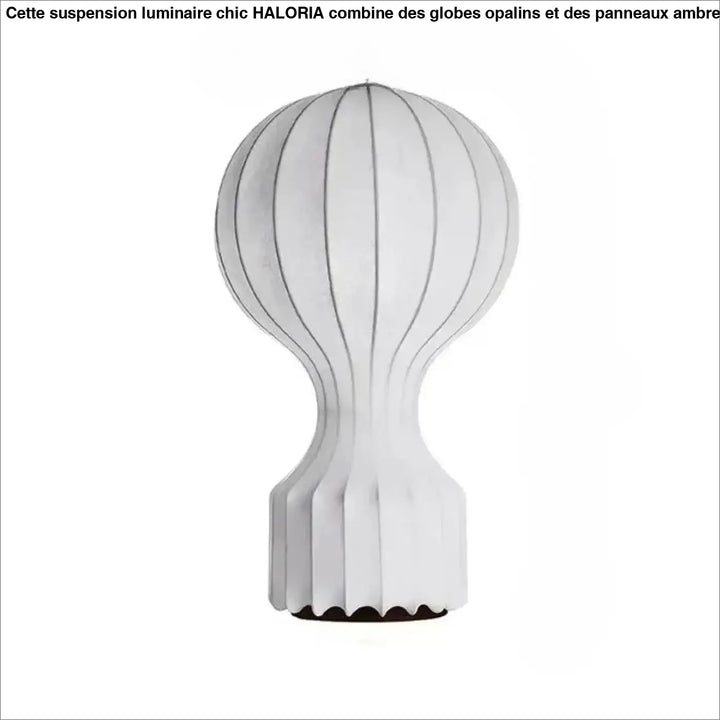 Lampe de table Lanna en papier blanc nervuré de style lanterne avec design moderne et élégant