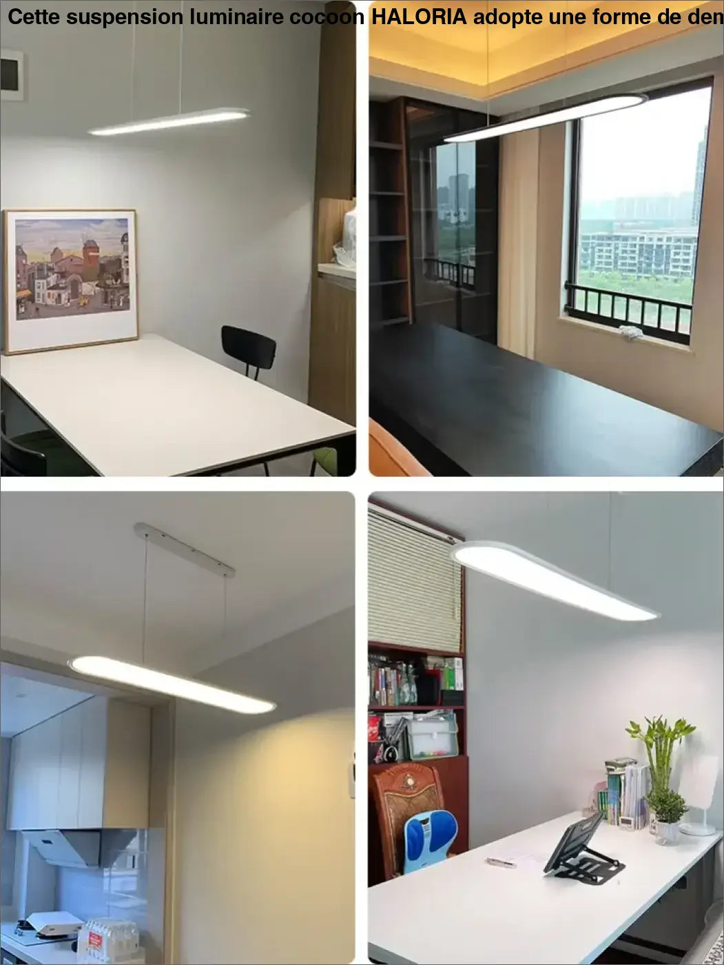 Suspension Ovale Minimaliste À LED Pour Intérieur Moderne Épuré


