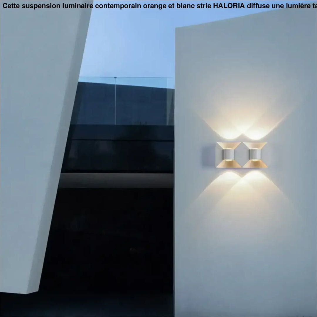 Applique murale led minimaliste effet architectural élégant