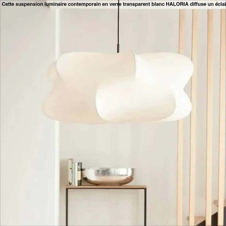 Suspension blanche en forme de nuage élégante style aérien