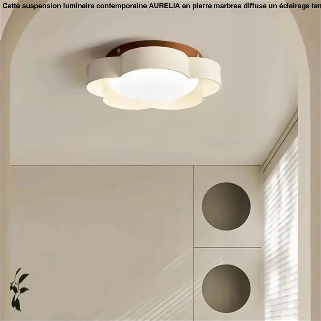 Plafonnier moderne led forme fleur design élégant naturel