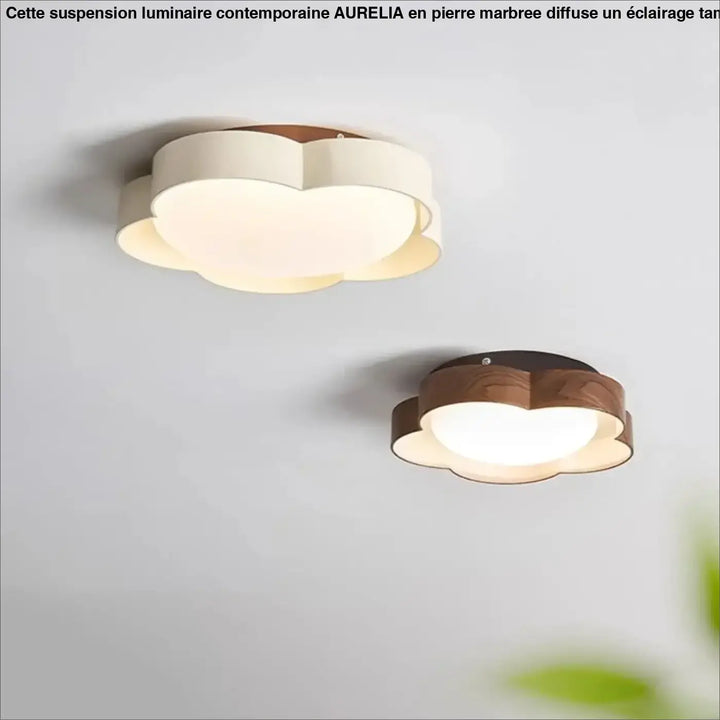 Plafonnier moderne led forme fleur design élégant naturel