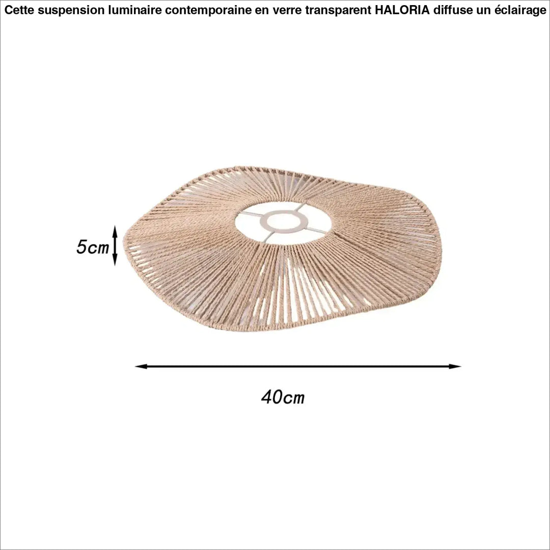 Suspension luminaire tressé naturel design moderne beige