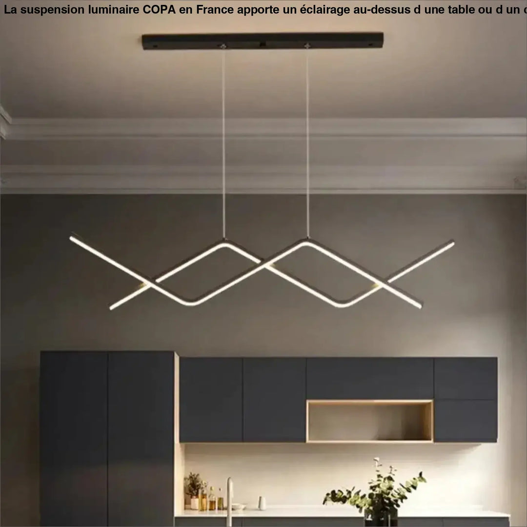 Suspension Luminaire Salon Barres Lumineuses Acrylique