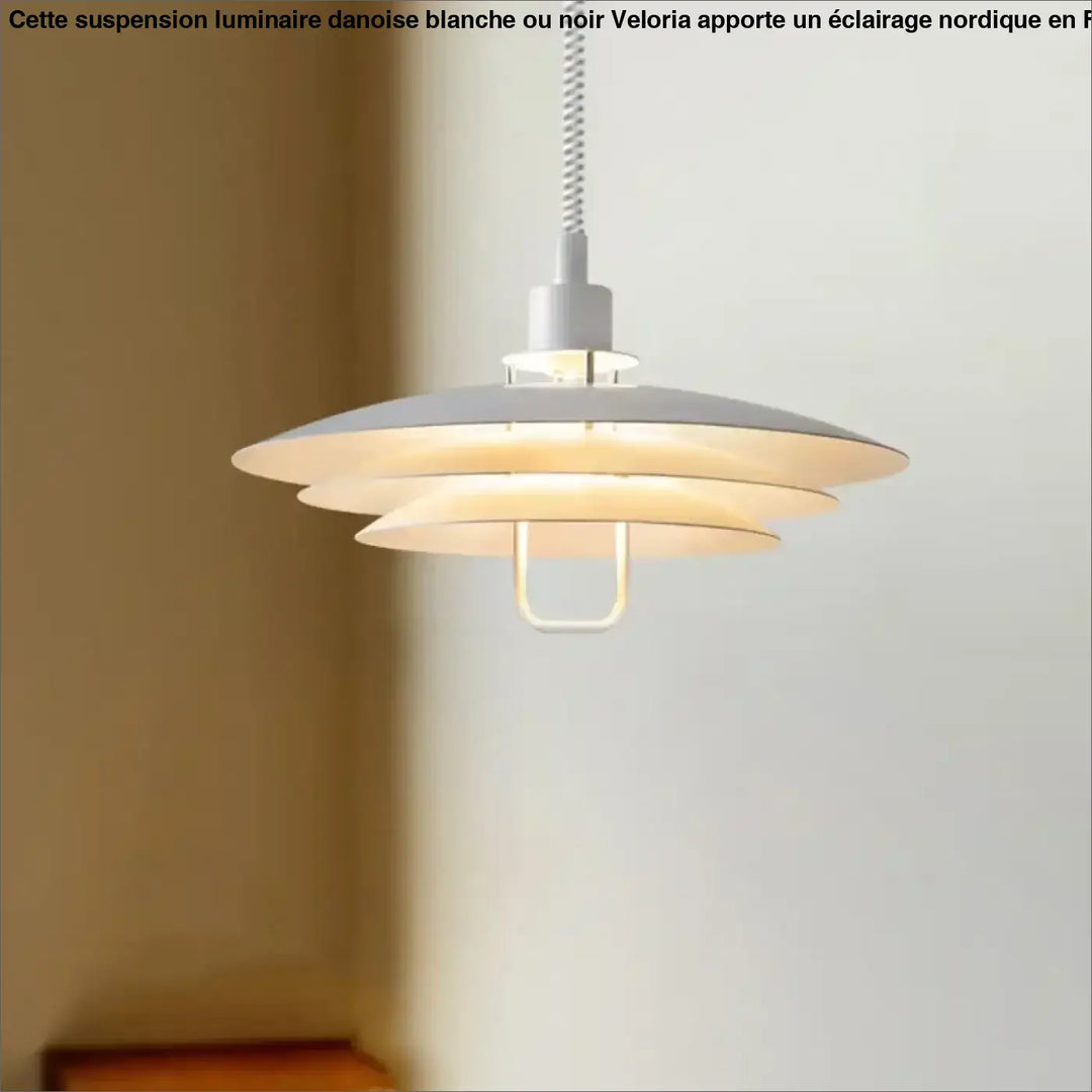 Suspension luminaire danoise blanche ou noir pour cuisine nordique

