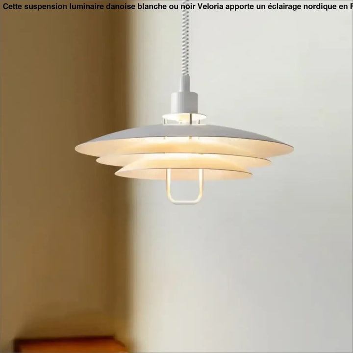 Suspension luminaire danoise blanche ou noir pour cuisine nordique

