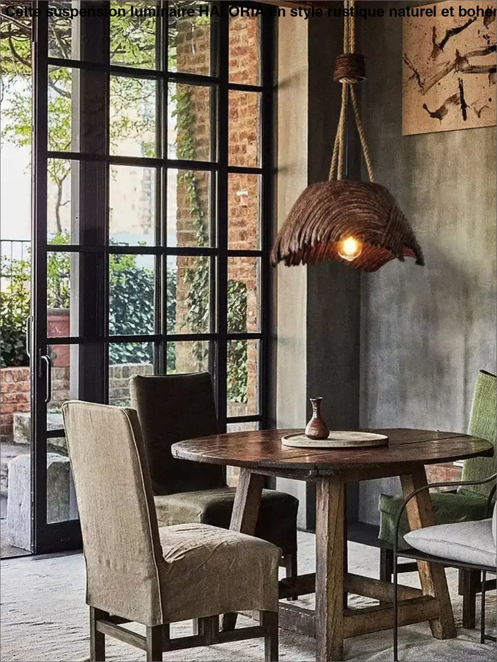 Suspension Luminaire de style rustique naturel et bohème

