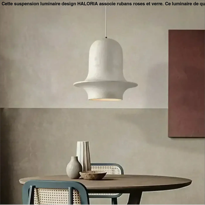 Suspension design noire cloche large moderne et unique