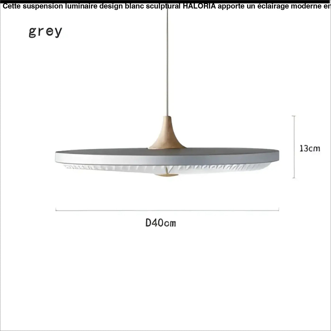 Suspension luminaire ronde design moderne en noir et blanc