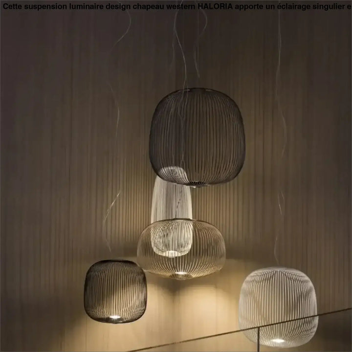 Suspension métal noir ou blanc contemporain décor chic