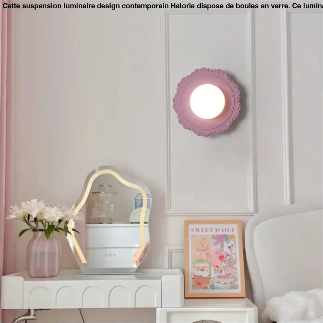 Applique murale contemporaine et originale en forme de fleur