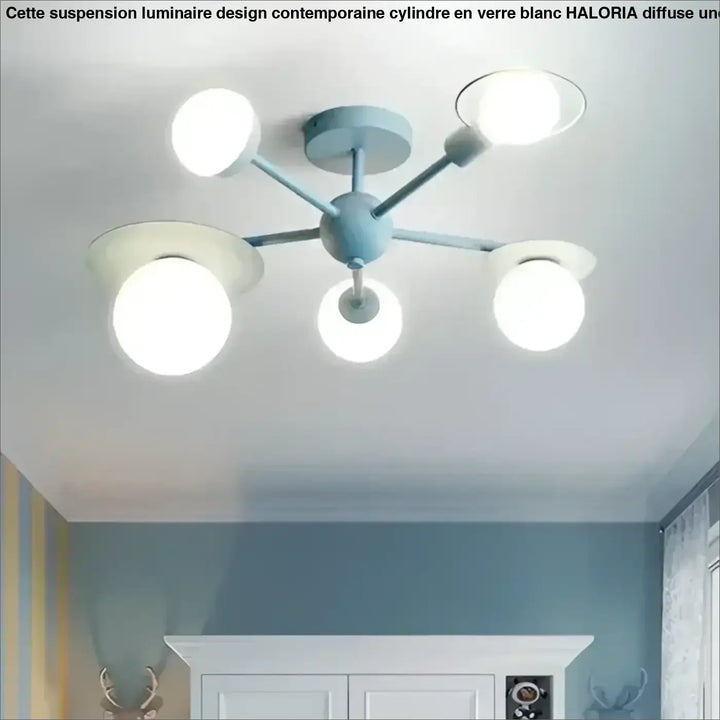 Plafonnier design avec boules lumineuses pour chambre enfant