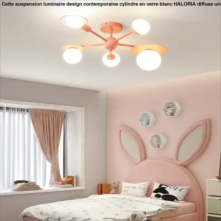 Plafonnier design avec boules lumineuses pour chambre enfant