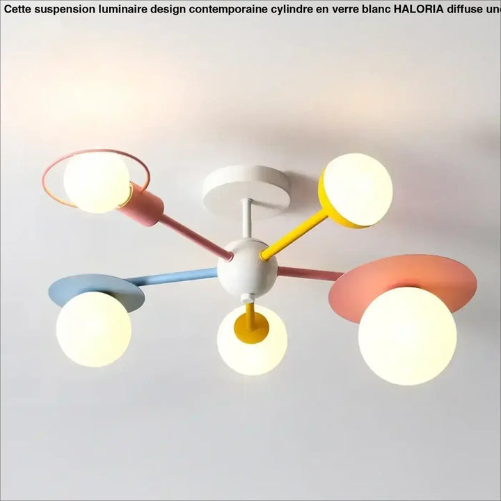 Plafonnier design avec boules lumineuses pour chambre enfant