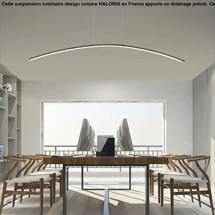 Suspension Luminaire Design Cuisine LED Courbée