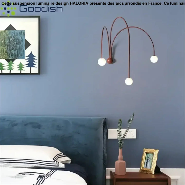 Applique murale moderne arches courbées avec globes élégant
