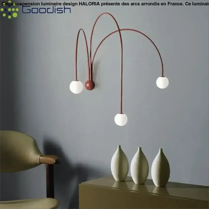 Applique murale moderne arches courbées avec globes élégant