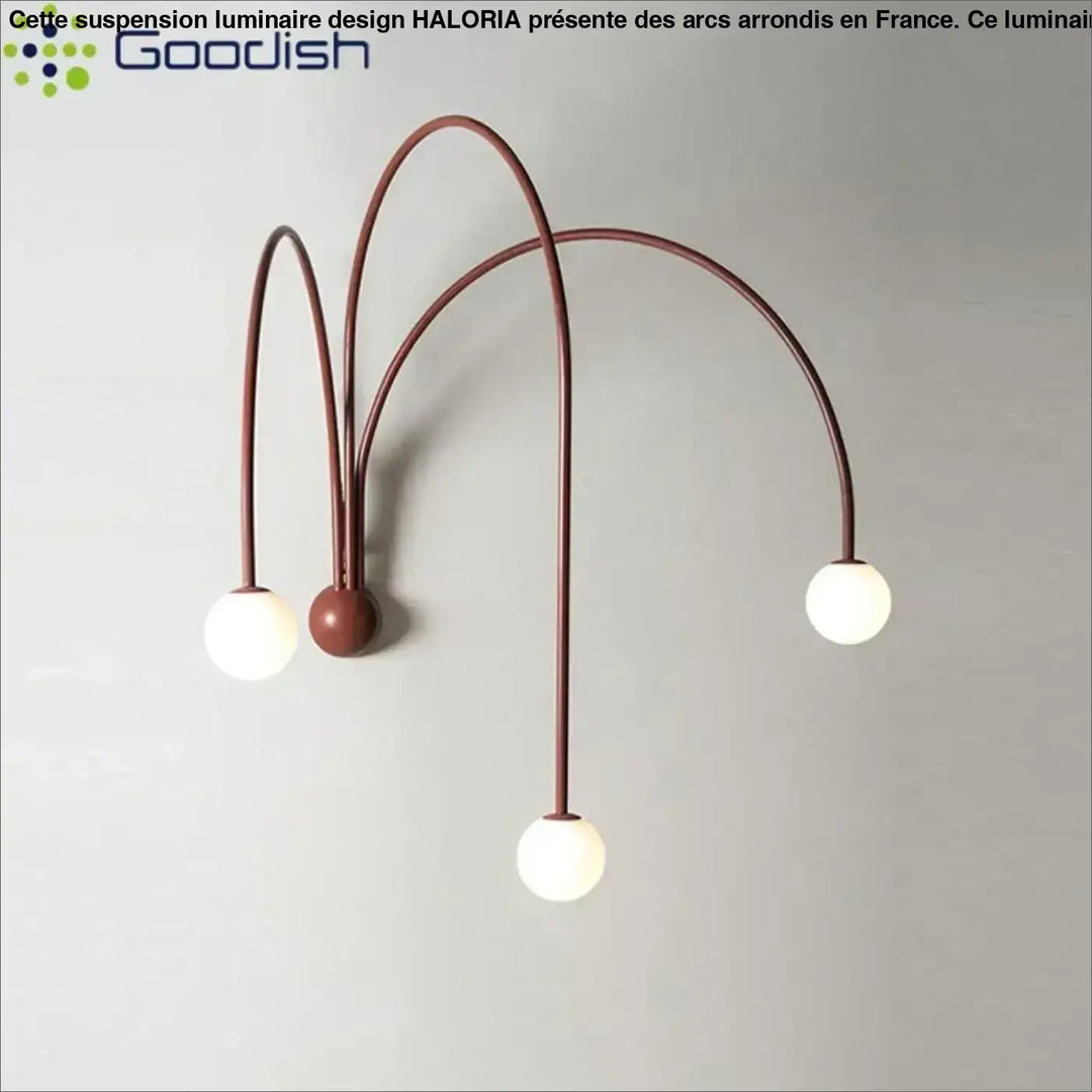 Applique murale moderne arches courbées avec globes élégant