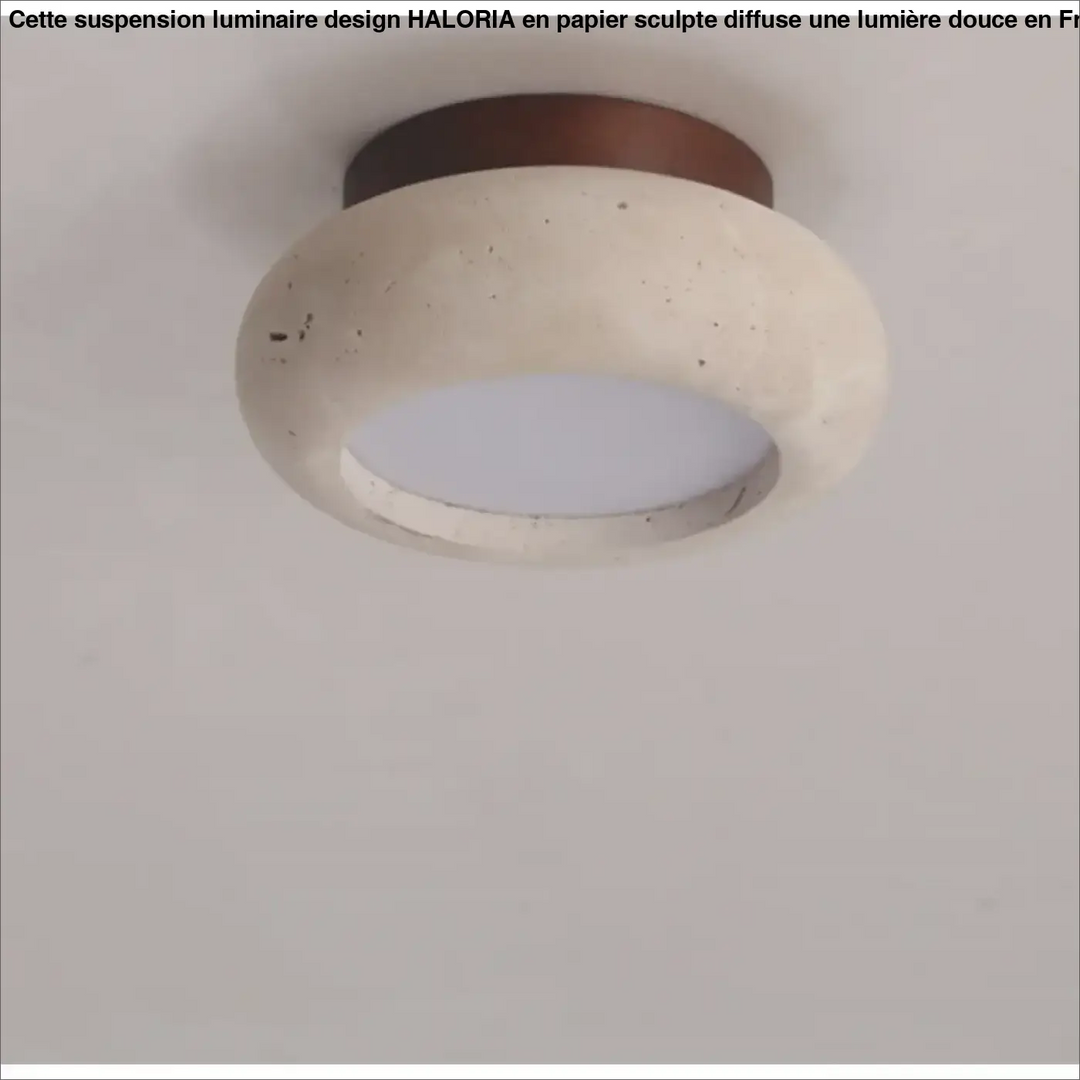 Luminaire design minimaliste en béton suspension luminaire design avec corps texturé blanc cassé et base bronze foncé