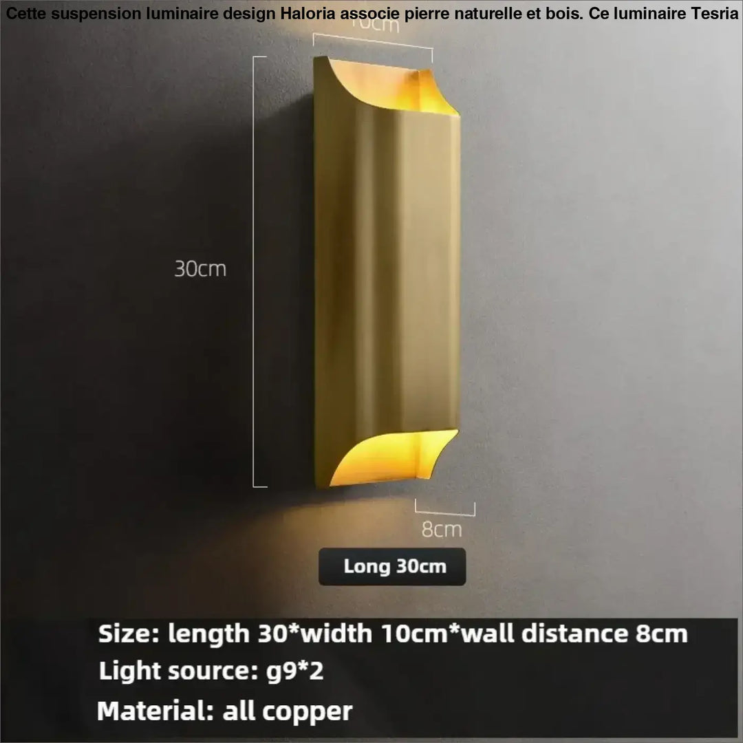 Applique murale design noir led éclairage ambiance