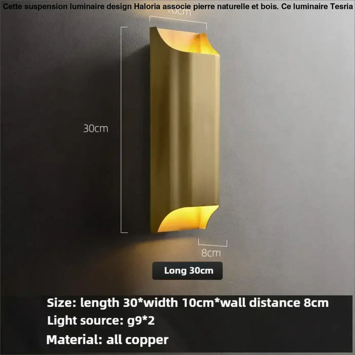 Applique murale design noir led éclairage ambiance