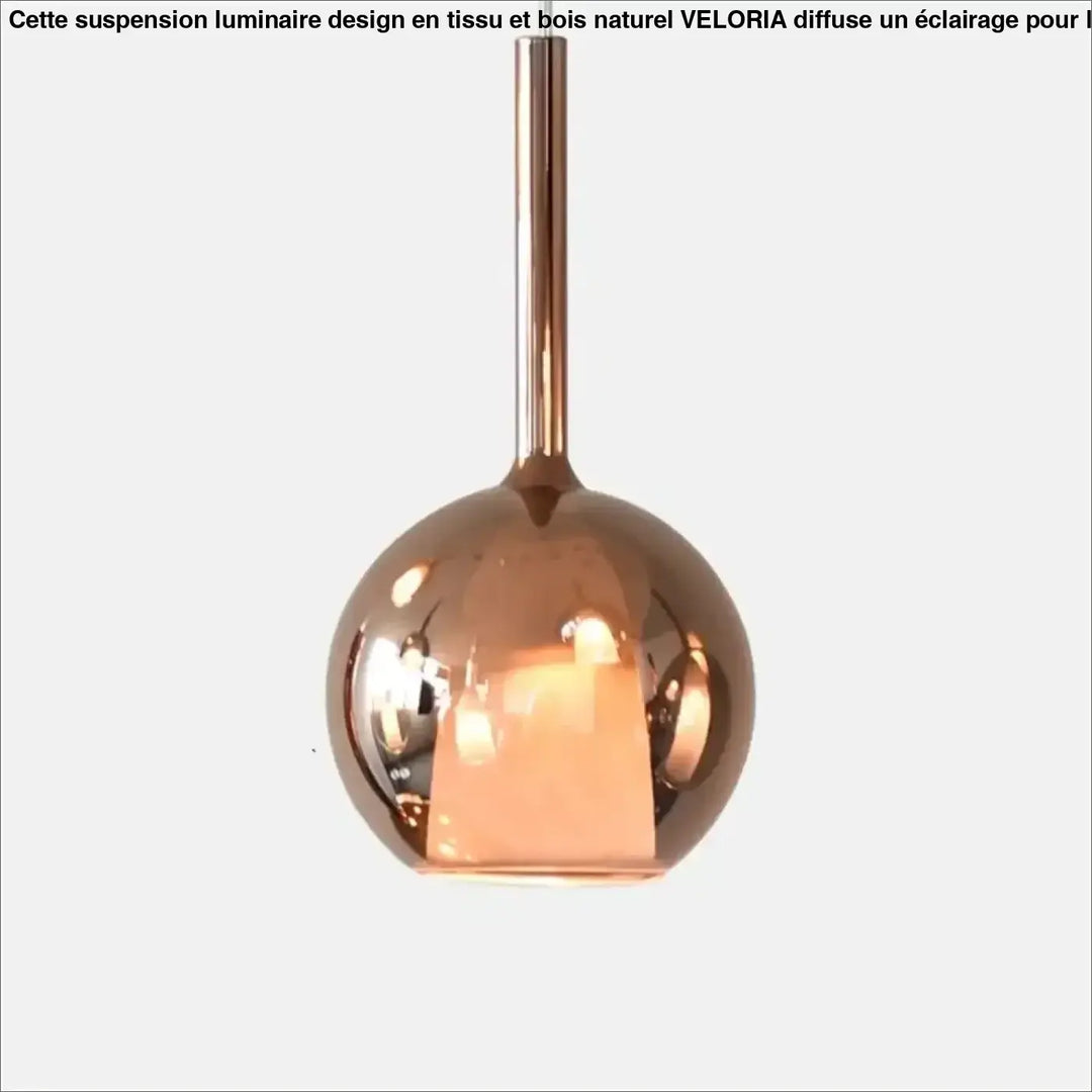 Suspension luminaire en verre ambré style moderne design