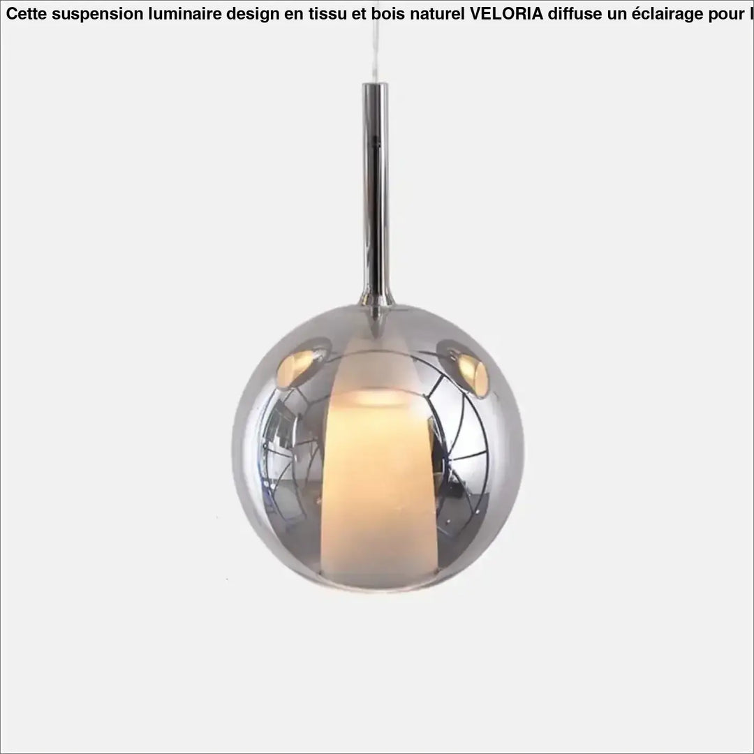 Suspension luminaire en verre ambré style moderne design
