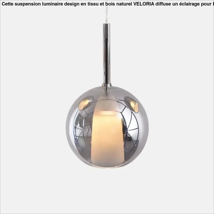 Suspension luminaire en verre ambré style moderne design