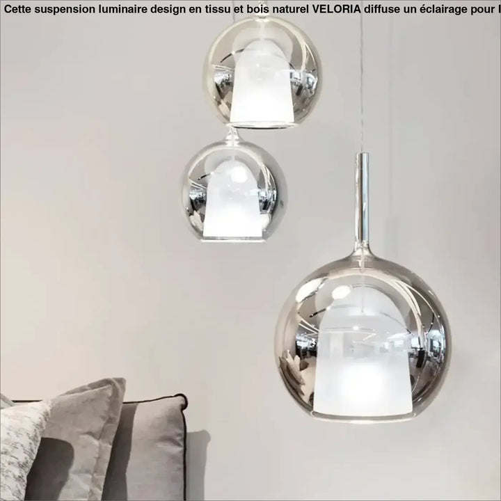 Suspension luminaire en verre ambré style moderne design