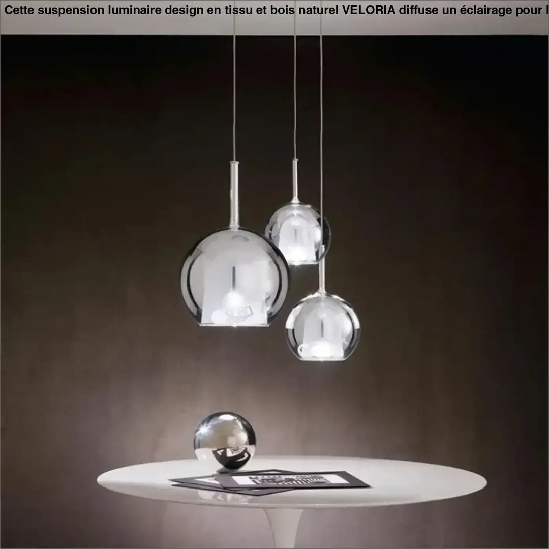 Suspension luminaire en verre ambré style moderne design