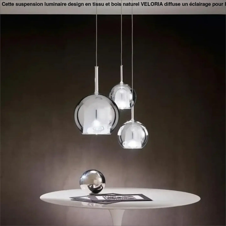 Suspension luminaire en verre ambré style moderne design