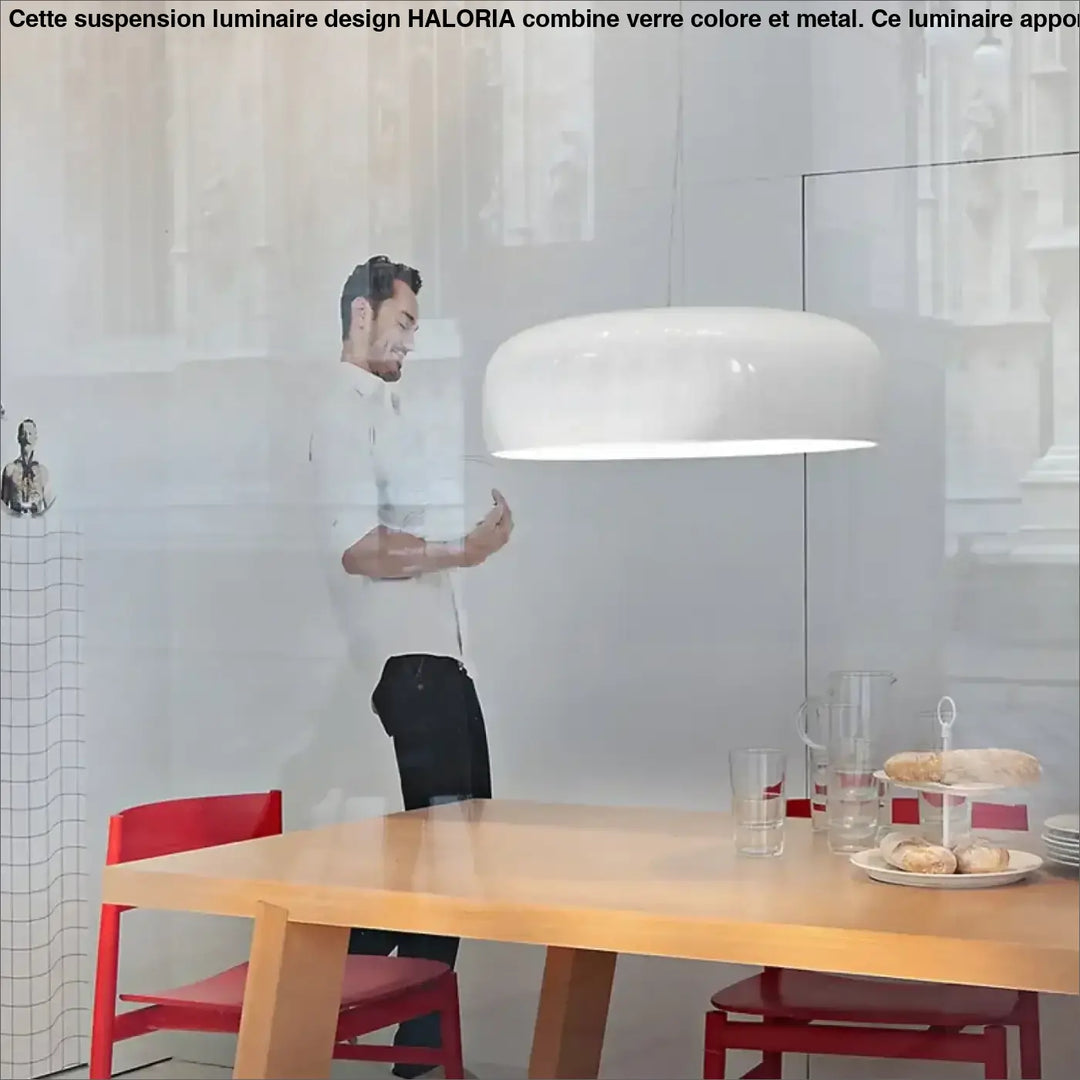 Suspension Design Moderne En Métal Noir Ou Blanc Brillante