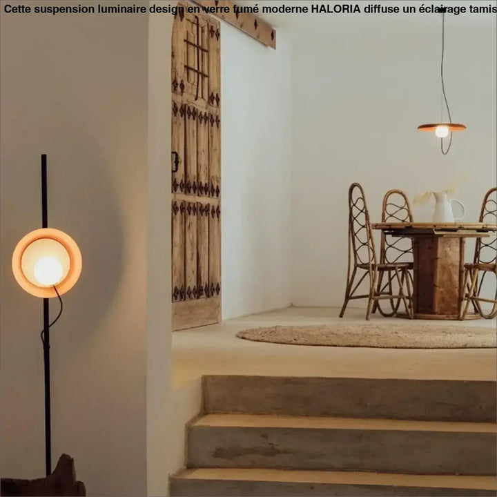 Suspension led avec design unique et éclairage doux élégante