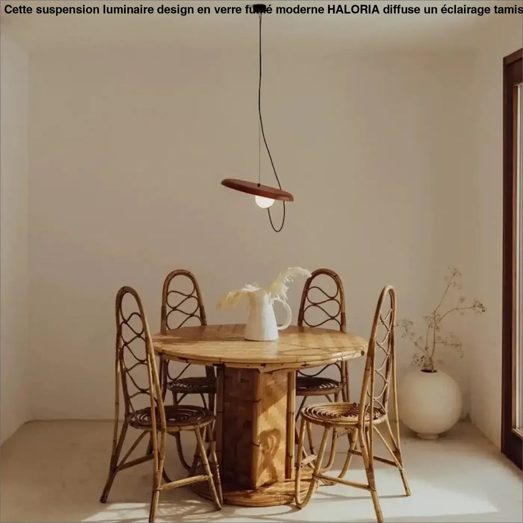 Suspension led avec design unique et éclairage doux élégante