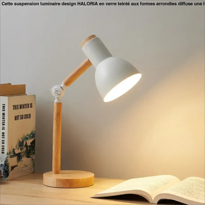Lampe de table natax en bois et blanc avec un design minimaliste élégant sont elles incluses