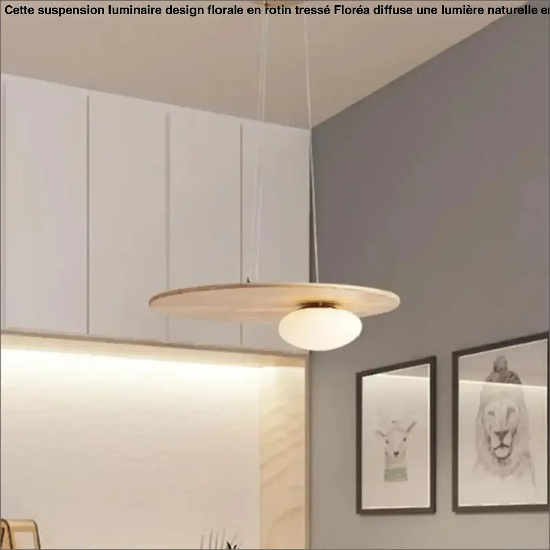 Suspension luminaire moderne en bois au style épuré naturel
