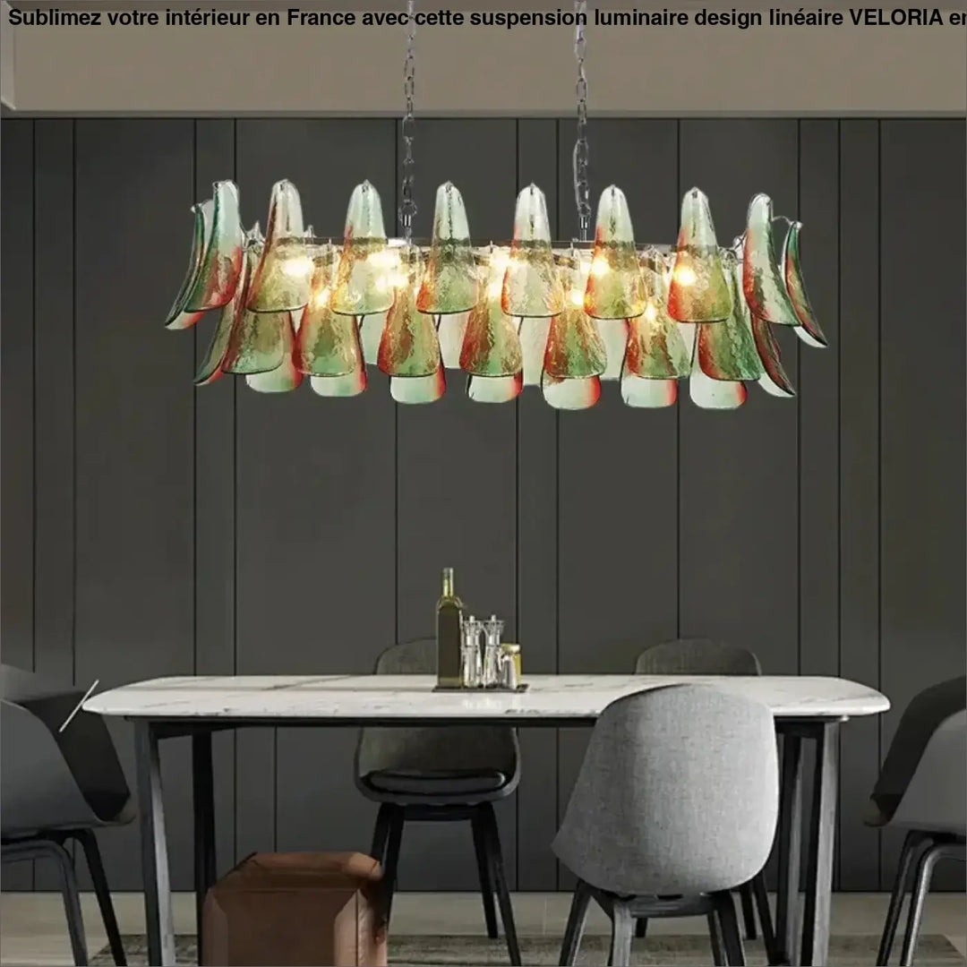 Suspension en verre soufflé coloré style moderne élégant