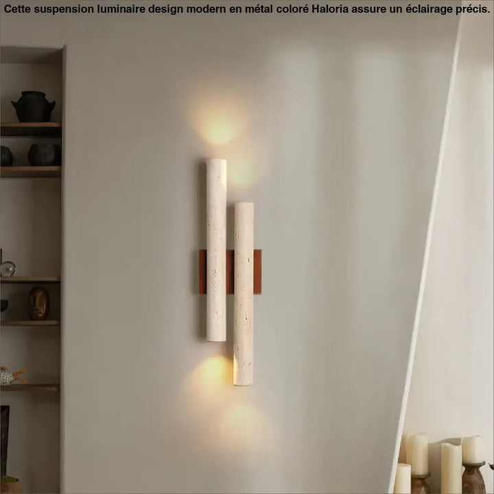 Applique murale design minimaliste bois et marbre élégant